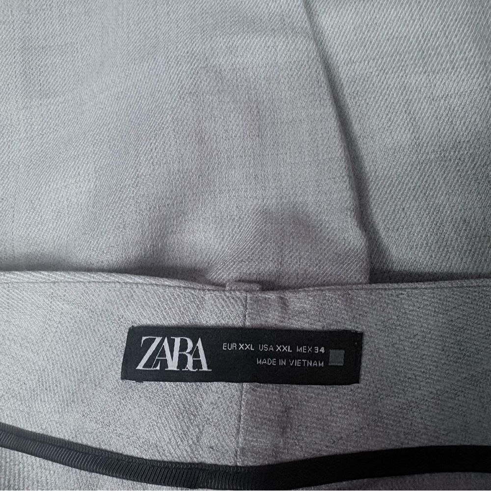 Zara Light Gray Ankle casual pants Sz XXL - Picture 3 of 14